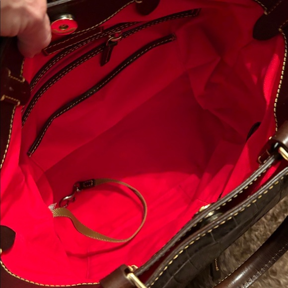 Dooney & Bourke Dark Brown Croc-Embossed Bag - Picture 10 of 12